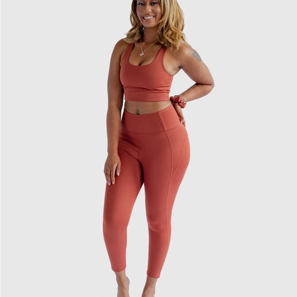 Girlfriend Collective Compressive High-Rise Coral Activewear Legging Sz XS - Picture 2 of 13